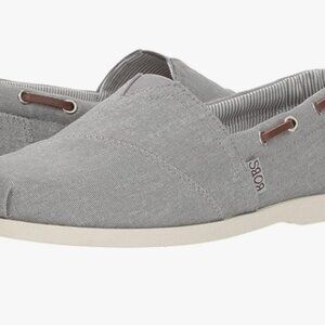 Bobs Skechers Gray Loafers Memory Foam Leather Insole